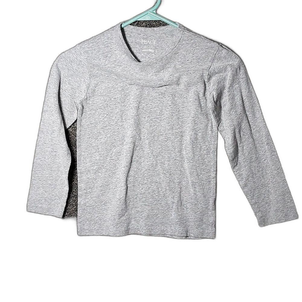The Children's Place Gray Long Sleeve Tee Shirt T-Shirt Size Small 5/6